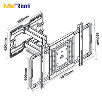 Charge de montage mural Grand support TV pivotant Pouce 120 Grand support mural TV