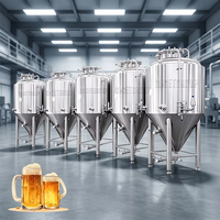 Fermenteur conique double paroi en acier inoxydable 304 de 1000 L, cuve de fermentation commerciale pour bière et kombucha, équipement de brasserie 20 barils