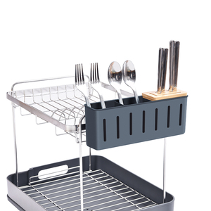 Wireking thiết kế mới thép không gỉ món ăn khô giá tấm giá nhà bếp Organizer đồ dùng chủ lưu trữ Kệ - Product Image 4