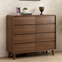 Commode à tiroirs moderne en bois massif marron pour salon et chambre à coucher, prix de gros usine