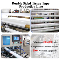 Colle thermofusible D/S personnalisée papier de soie adhésif double face adhésif double face blanc non tissé ruban adhésif thermofusible double face