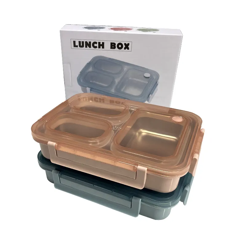 Fabrik Großhandel Günstige Edelstahl Wasserdicht Warme Kinder Geteilte Bento Teller Custom ized Ladies Lunch Box