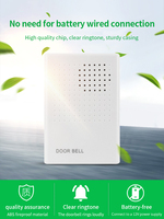 Timbre de Control de Acceso ANDUDU TN-B12, Material ABS, Cableado, Alimentación CC 12V, Timbre Electrónico Ding Dong, Sonido Fuerte y Claro para Hogar y Oficina