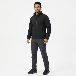 New Style <b>plain</b> Design one color Softshell Jacket Men Windproof Comfortable Uniform Quick Dry Soft Shell Jacket - Product Image 1
