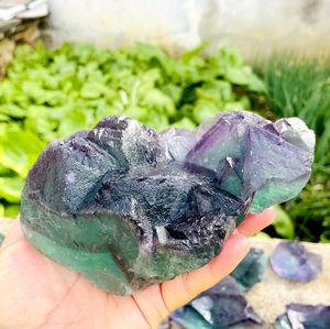 Hot Bán tự nhiên thô thô cầu vồng fluorite thô pha lê fluorite cụm cho tinh thể khoáng sản - Product Image 3