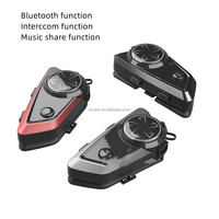 Casque de moto avec interphone double Inveer 1000 mètres, étanche IPX67, casque Bluetooth pour moto et vélo