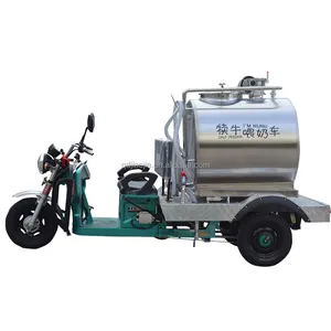 Electric motor 500 liters automatic calf milk feeder on bike small milk taxi for dairy farm