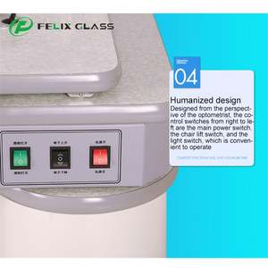 Unidad de Mesa y Silla de Optometría CP-600C FELIX OPTICAL, Construcción de Vidrio Óptico, Mesas Elevables Combinadas, Diseño Confortable, 1 Año de Garantía - Product Image 3