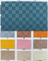 Personnalisable Eco cuir tissé motif PVC tissu 1mm d'épaisseur décor à la maison canapé sac souple motif à carreaux doux PU chaussures décoratives