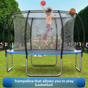 <span class=keywords><strong>Trampoline</strong></span> en acier de 8 pieds pour enfants et adultes, usage intérieur et extérieur, best-seller transfrontalier, usage commercial exclusif pour le commerce extérieur - Product Image 1