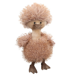 Peluche Canard Jaune Bouclé Adorable, Rembourrage Coton PP, Jouet en Peluche <span class=keywords><strong>Animal</strong></span> avec Fourrure, Emballage Sous Vide, Cadeau - Product Image 1