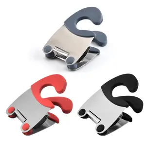 Clip per pentole supporto per pinze in acciaio inossidabile per pentola supporto per cucchiaio spatola portaoggetti utensili da cucina