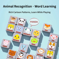 Cartes mémoire à associer, jeu de paire d'animaux, puzzle carré fait main pour l'apprentissage précoce des enfants