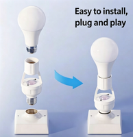 Luz con Sensor de Movimiento PIR de 360 Grados, Base E27, 110-240V, Carga Máxima de 60W, Tiempo de Retardo Ajustable