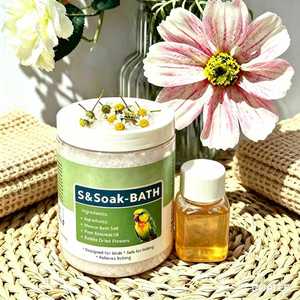 เกลืออาบน้ำนกออร์แกนิกขายดี พร้อมน้ำมันหอมระเหยธรรมชาติ - สูตรป้องกันไรฝุ่นอย่างปลอดภัยสำหรับการดูแลขนนกแก้วและนกพิราบ - Product Image 2