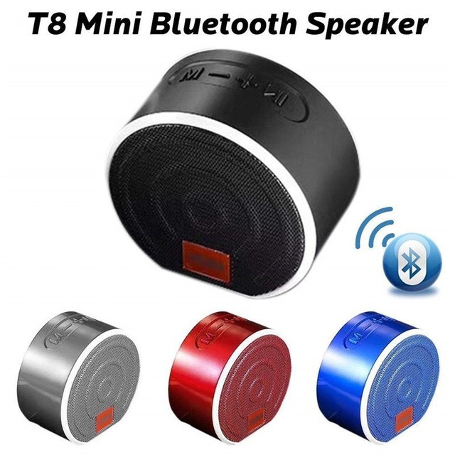 New Arrival T8 Portable Wireless Mini Speaker RGB LED Plastic Heavy Bass Subwoofer Support TF Card for 5.0 Home Outdoor