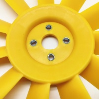 JOKA Austin Rover Mini Pièces Radiateur Système De Refroidissement Ventilateur En Plastique 12G2129 Haute Qualité Classique 11 Pales Jaune Morris Mini 5SET