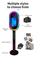 13,3-Zoll-Sofortdruckspiegel Photo Booth DSLR-Smartphones Sofortiges Teilen für Partys Hochzeiten-Metall glas 2 Jahre Garantie