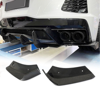 Pour Chevrolet Corvette Stingray C8, séparateur de pare-chocs arrière en carbone véritable, canards, ailerons, 2020 2021
