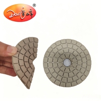 Tampon de polissage diamanté blanc Daofeng 4 pouces pour le polissage et la finition du granit, tampons de finition
