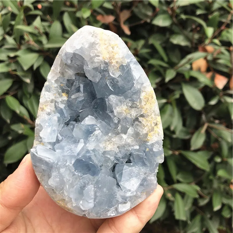 Geoda azul de cristal Druzy, geoda de clúster celestí, Mineral de espécimen