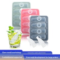 Best-seller transfrontalier : Moule à glaçons 4-en-1 en silicone en forme de bouteille de cola, avec démoulage facile et conception compatible congélateur