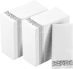 Serviettes en <span class=keywords><strong>papier</strong></span> jetables imprimées Airlaid <span class=keywords><strong>40x40</strong></span> 42x30 1 plis colorées pour hôtel, cuisine, serviettes en <span class=keywords><strong>papier</strong></span> pour le dîner, style sac - Product Image 2