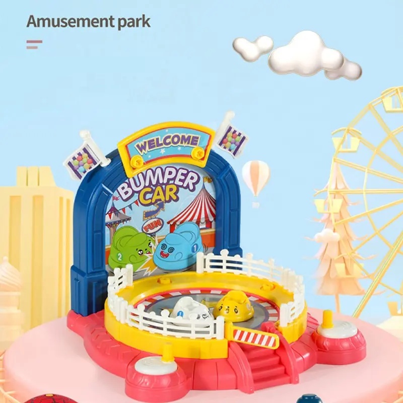 DIY Educational Toy Plastic Pirate Ship Ferris Wheels Swing Clocks Tumbleland Mini Model Amusement Parks Assemble Hand Play Game
