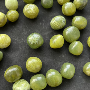 Natural Crystal Tumble <strong>Stone</strong> Healing Gemstone Green Xiuyan <strong>Jade</strong> Tumble <strong>Stone</strong> for Decoration - Product Image 1