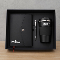 Ensemble cadeau promotionnel en cuir PU personnalisé avec écran intelligent pour anniversaire, usage professionnel et corporatif - Cadeau unisexe