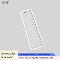 Diffuseur d'air linéaire en aluminium moderne et réglable pour plafond, grille décorative pour climatisation