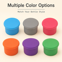 Bouchons de bouteille en silicone réutilisables, styles manchon ouvert et dessus plat, plusieurs couleurs, certifiés CE/UE, style simple pour le stockage de bouteilles de vin