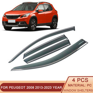 Para <span class=keywords><strong>PEUGEOT</strong></span> 2008 2013-2023 Ventana de coche sol lluvia sombra viseras escudo refugio Deflector cubierta marco pegatina accesorios exteriores - Product Image 2