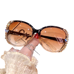 Nouvelles lunettes <span class=keywords><strong>de</strong></span> soleil <span class=keywords><strong>de</strong></span> créateur, grandes lunettes <span class=keywords><strong>de</strong></span> soleil tendance, diamant surdimensionné, miroir carré, lunettes <span class=keywords><strong>de</strong></span> soleil polarisées en strass - Product Image 1