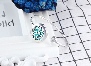 Fashion Aromatherapy Women Bracelet Butterfly Life of Tree Wholesale OEM Essential Oil Perfume Diffuser <b>Bangle</b> - Product Image 5