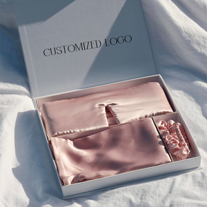 Sang Trọng Lụa Áo Gối Bìa 6A 100% Tinh Khiết Dâu Ngủ Mắt Mặt Nạ Scrunchies Bộ Quà Tặng Lụa Gối Trường Hợp - Product Image 2