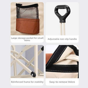 Carrello pieghevole da spiaggia pieghevole di grande capacità ruote serbatoio di vagone tutto il carrello da campeggio con freno - Product Image 3