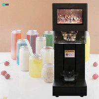 Machine à sceller les canettes en acier inoxydable, non rotative, pour boissons, jus, canettes pour animaux de compagnie, avec couvercles en aluminium