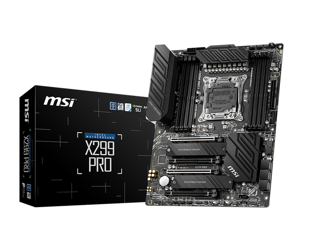 Refurbished Gaming Motherboard MS1 X299 PRO Without Original Box 8xDDR4 DIMM LGA 2066 Support Core X- Series Processors