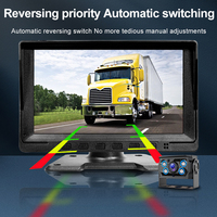 4CH Dash Cam 7 pouces IPS écran intégré MDVR 1080P Vision nocturne kits de caméra de voiture enregistreur DVR pour RV/camion/remorque