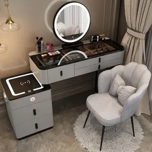 NOVA – meuble intelligent moderne, Simple, multifonctionnel, coiffeuse princesse, armoire latérale, vanité avec miroir, chaise, Table intelligente