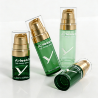 Kit de Voyage Pompe Airless PP 5/10/15ml Petite Taille avec Fermeture pour Lotion Corporelle Huile Essentielle Cosmétique