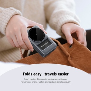 ที่ชาร์จไร้สายแบบพับได้ 3-in-1 รุ่นใหม่ สำหรับโทรศัพท์ 15W นาฬิกา 2.5W หูฟัง 3W - Product Image 4
