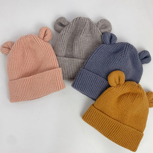 Bonnet unisexe pour enfants à carreaux brodé à la main, mignon, chaud, 4 saisons, bonnet de bébé commun pour les voyages - Product Image 2