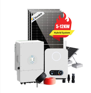 ระบบไฮบริด Sunkit 3kw 5kw 8kw 10kw 15kw 20kw แบบเชื่อมต่อกับระบบไฟฟ้าสาธารณะ ระบบโซลาร์เซลล์สำเร็จรูปสำหรับบ้าน 5kw 10kw 20kw - Product Image 1