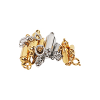 Fermoir magnétique puissant en acier inoxydable plaqué or 18 carats inaltérable, en forme de cœur, pour collier de perles DIY