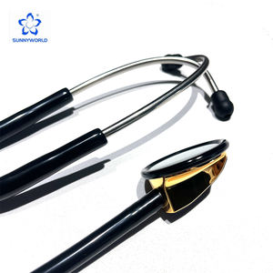 <span class=keywords><strong>Sunnyworld</strong></span> เครื่องฟังหัวใจแบบสองหัว SW-ST56, เครื่องฟังตรวจหัวใจแบบอลูมิเนียมอัลลอยด์สีดำได้รับการรับรอง CE การวัดที่แม่นยำทางการแพทย์ - Product Image 1