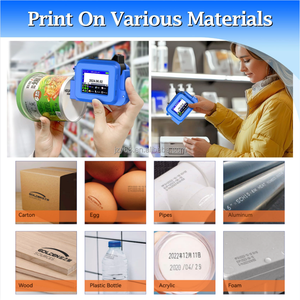 طابعة جديدة محمولة باليد طابعة نافثة للحبر لشعار الصندوق جهاز تشفير انتهاء صلاحية الدُفعات لملصقات الملصقات - Product Image 4