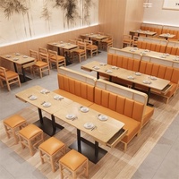 Sièges de stand carrés minimalistes modernes pour les restaurants de restauration rapide Mobilier commercial personnalisé pour café hôtel cafés rapide