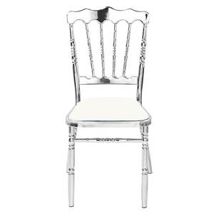 Dominar Venta caliente oro apilable diseño pu cuero Acero inoxidable Hotel banquete evento boda silla - Product Image 1